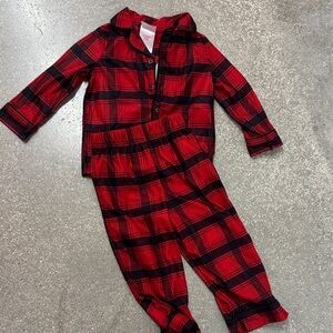 Wondershop Red and Black Plaid Kids Pajama Set